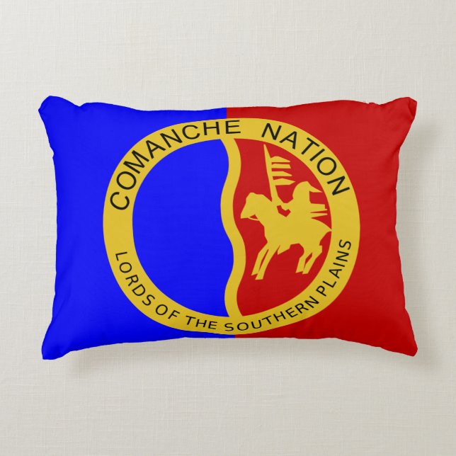 Cojín Decorativo Bandera de la Nación Comanche (Anverso)