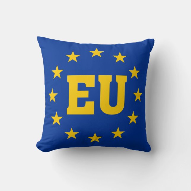Cojín Decorativo Bandera de la UE, Unión Europea (Anverso)