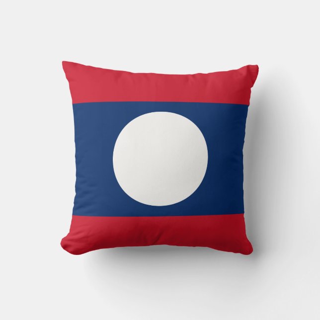 Cojín Decorativo Bandera de Laos (Anverso)