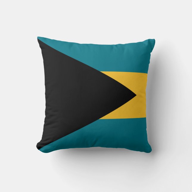 Cojín Decorativo Bandera de las Bahamas (Anverso)