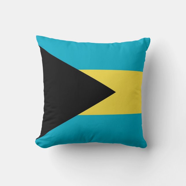 Cojín Decorativo Bandera de las Bahamas MoJo Pillow (Anverso)