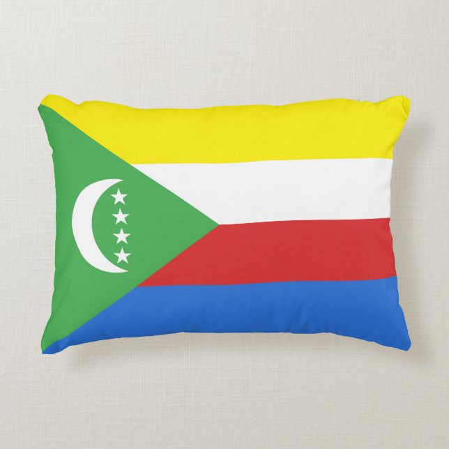 Cojín Decorativo Bandera de las Comoras (Anverso)