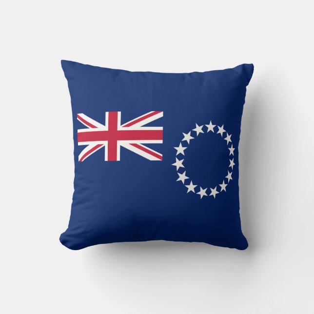 Cojín Decorativo Bandera de las Islas Cook (Anverso)