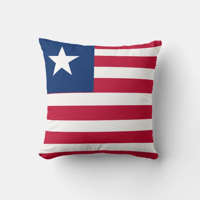 Cojín Decorativo Bandera de Liberia (Anverso)
