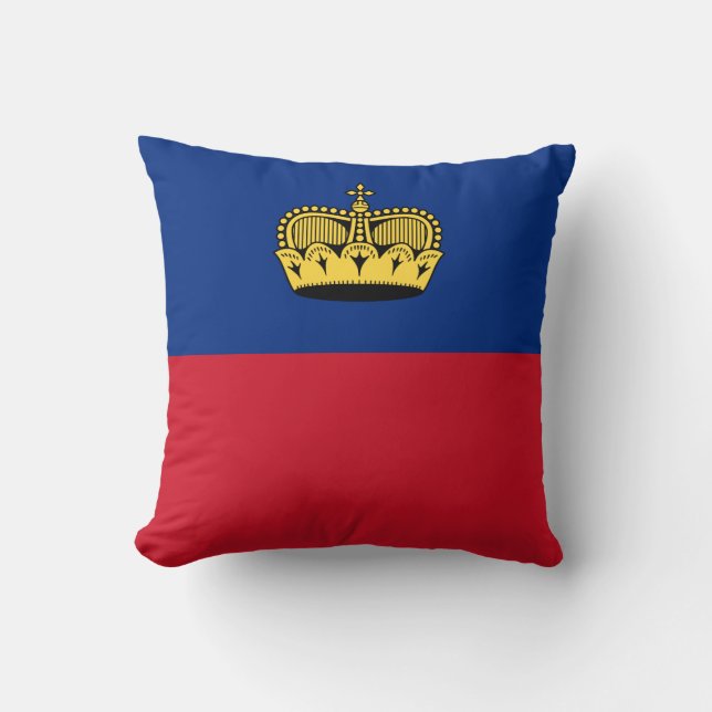 Cojín Decorativo Bandera de Liechtenstein (Anverso)