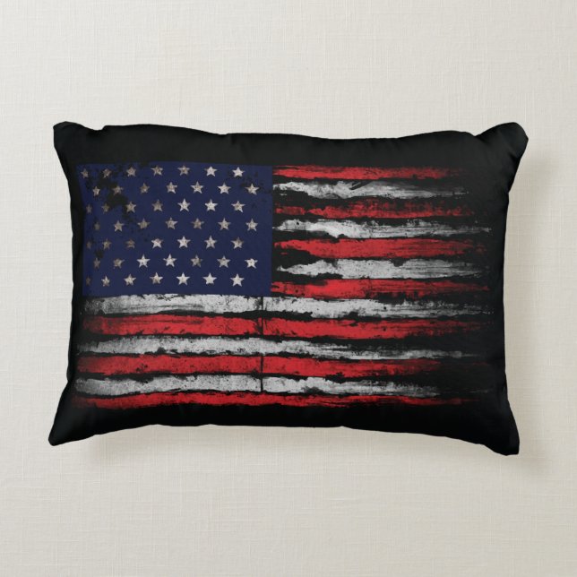 Cojín Decorativo Bandera de los Estados Unidos (Reverso)