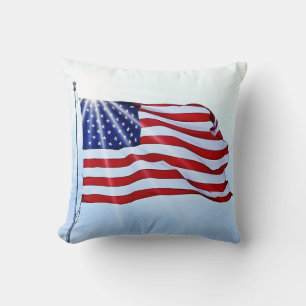Cojín Decorativo Bandera de los Estados Unidos de América en el