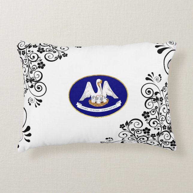 Cojín Decorativo Bandera de Luisiana (Anverso)