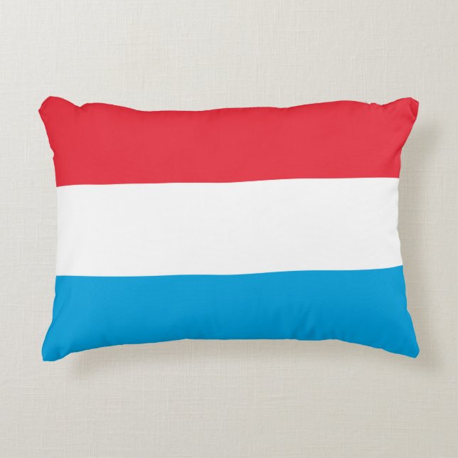 Cojín Decorativo Bandera de Luxemburgo (Anverso)
