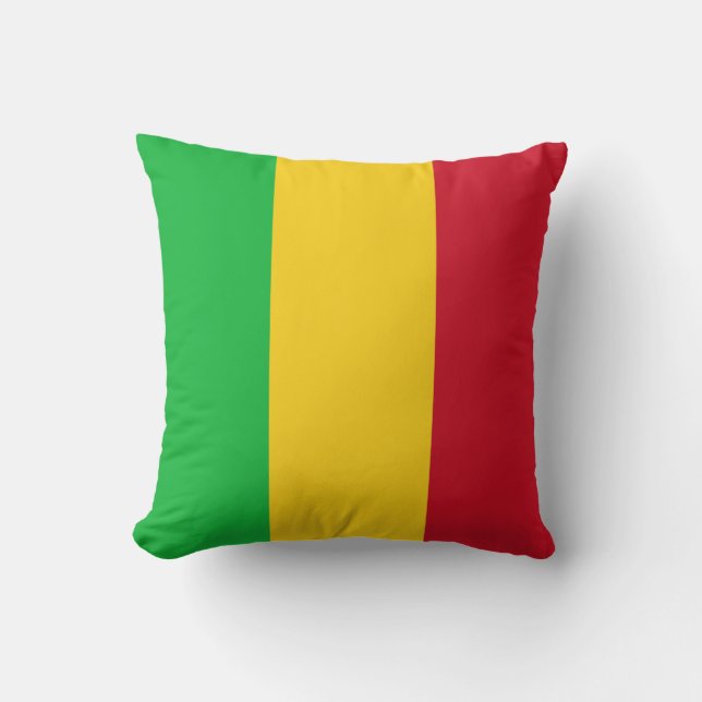 Cojín Decorativo Bandera de Mali (Anverso)