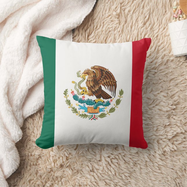Cojín Decorativo Bandera de México (Manta)