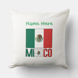 Cojín Decorativo Bandera de México Personalizada