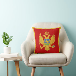 Cojín Decorativo Bandera de Montenegro
