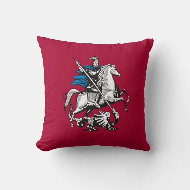 Cojín Decorativo Bandera de Moscú (Capital de Rusia) (Anverso)