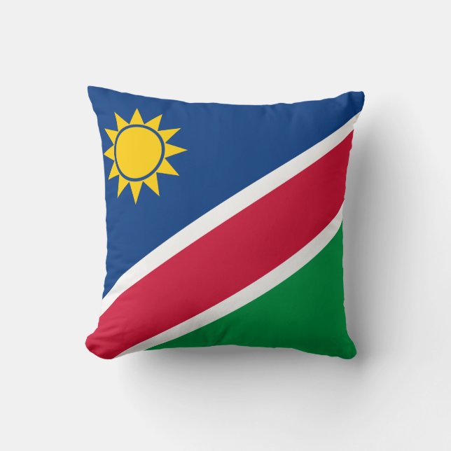 Cojín Decorativo Bandera de Namibia (Namibia) (Anverso)