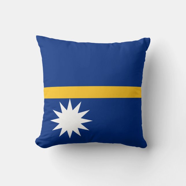 Cojín Decorativo Bandera de Nauru (Anverso)