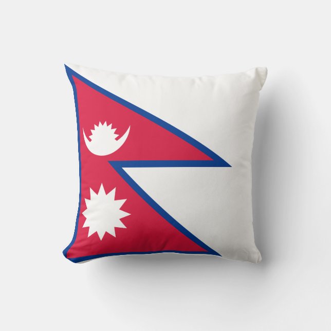 Cojín Decorativo Bandera de Nepal (Anverso)