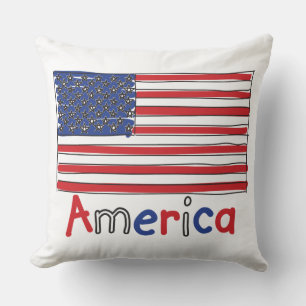 Cojín Decorativo Bandera de niños de Estados Unidos