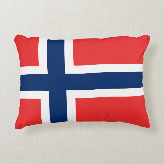 Cojín Decorativo Bandera de Noruega (Anverso)