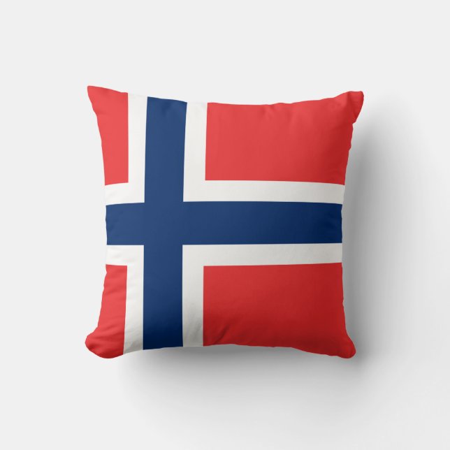 Cojín Decorativo Bandera de Noruega (noruego) (Anverso)