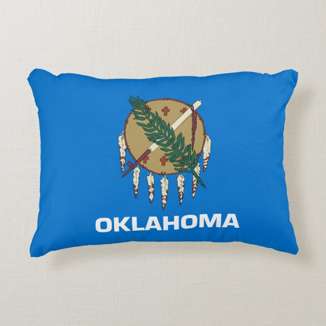 Cojín Decorativo Bandera de Oklahoma (Anverso)