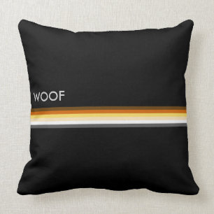 Cojín Decorativo Bandera de orgullo Gay Bear WOOF Masculina y Esbel