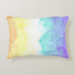 Cojín Decorativo Bandera de orgullo Genderfaun abstracta boho con r