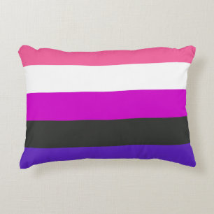 Cojín Decorativo Bandera de orgullo genderfluid