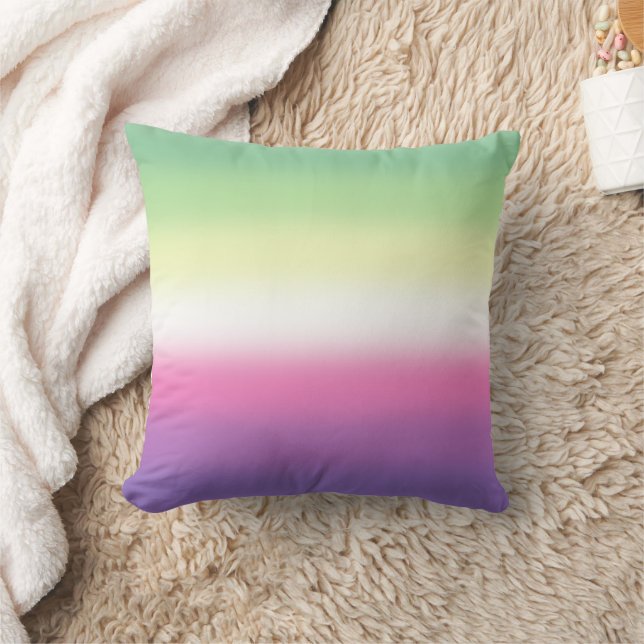 Cojín Decorativo Bandera de Orgullo Gradient Genderfae  (Manta)