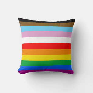 COJÍN DECORATIVO BANDERA DE ORGULLO INCLUSIVA LGBTQ+