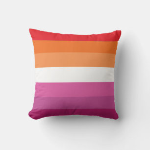 Cojín Decorativo Bandera de Orgullo Lesbiano