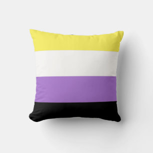Cojín Decorativo Bandera de orgullo no binario