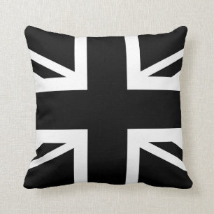 Cojín Decorativo Bandera de país (BRITÁNICA) británica negra de