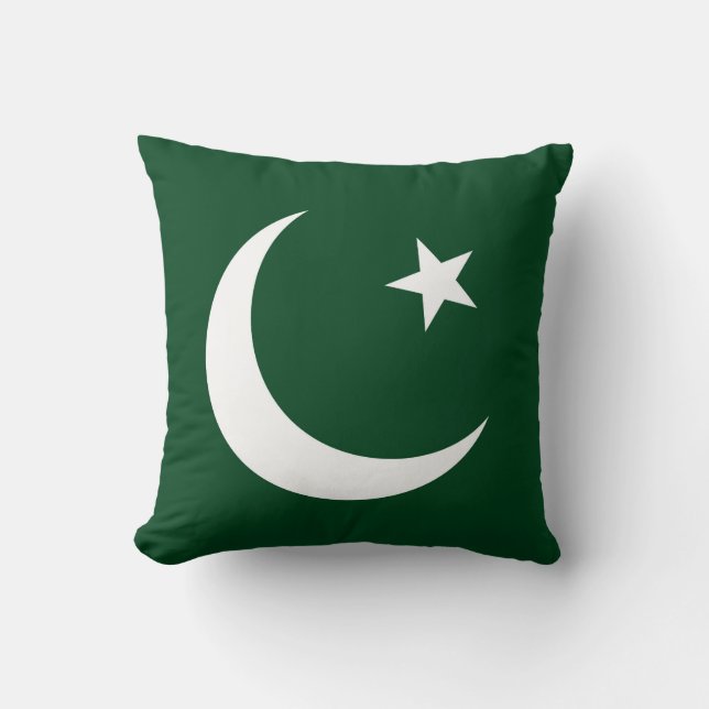 Cojín Decorativo Bandera de Pakistán (Anverso)