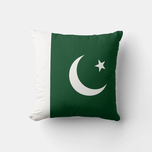 Cojín Decorativo Bandera de Pakistán (Anverso)