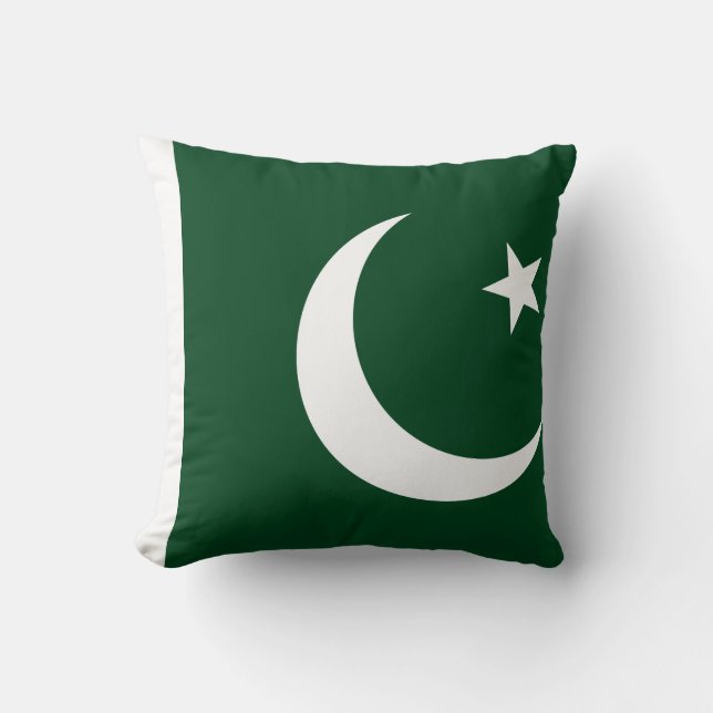 Cojín Decorativo Bandera de Pakistán (paquistaní) (Anverso)