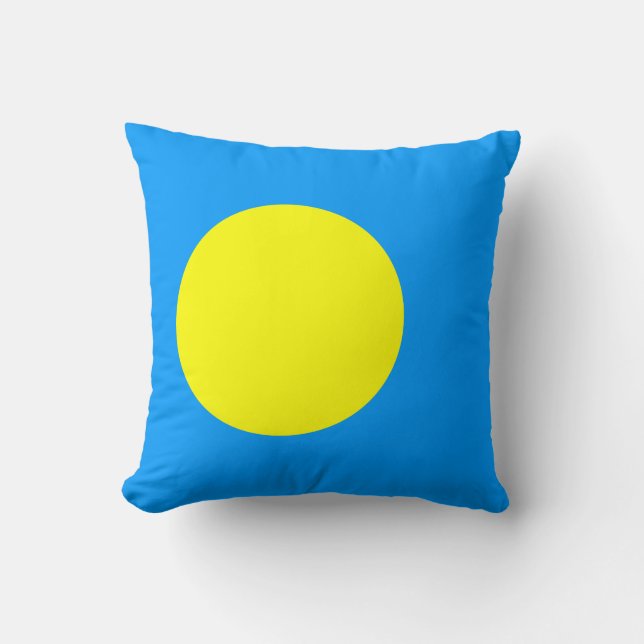 Cojín Decorativo Bandera de Palaos (Anverso)