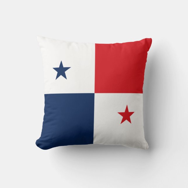 Cojín Decorativo Bandera de Panamá (Anverso)