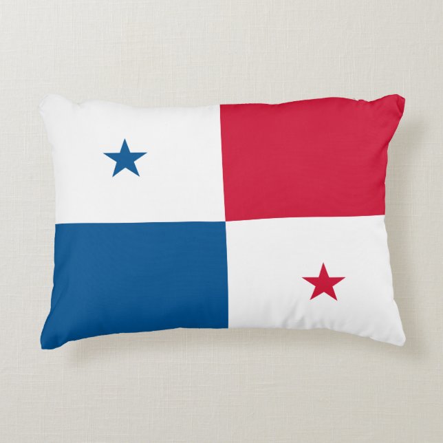 Cojín Decorativo Bandera de Panamá (Anverso)