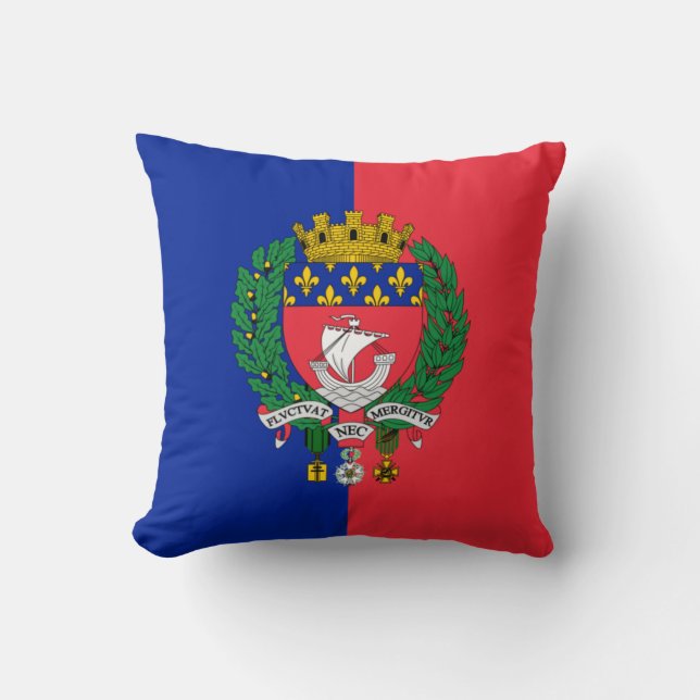 Cojín Decorativo Bandera de París (Francia) (Anverso)