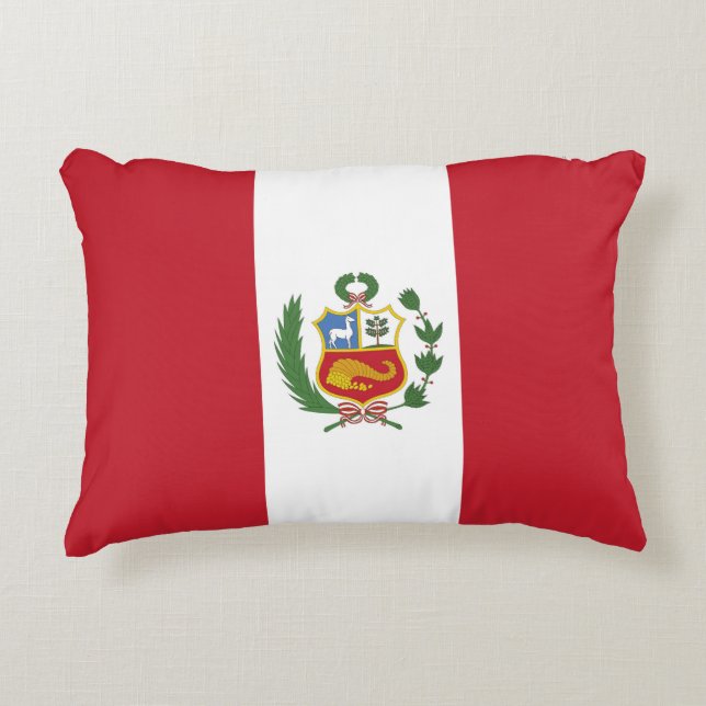 Cojín Decorativo Bandera de Perú (Anverso)