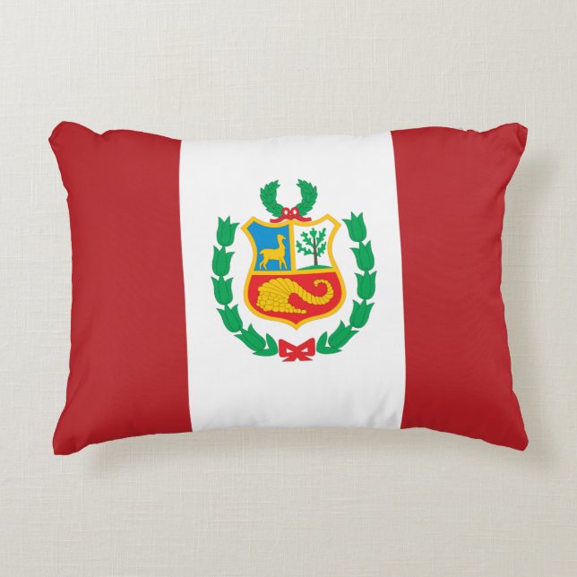 Cojín Decorativo Bandera de Perú (Anverso)