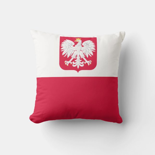 Cojín Decorativo Bandera de Polonia (Anverso)