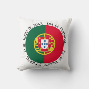 Cojín Decorativo Bandera de Portugal para el Día de Portugal