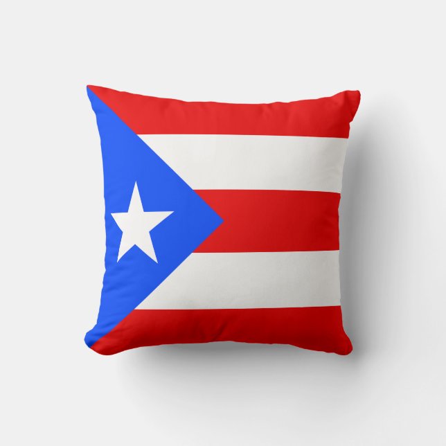 Cojín Decorativo Bandera de Puerto Rico (Anverso)