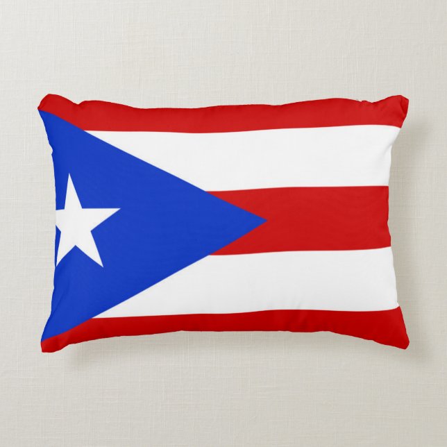Cojín Decorativo Bandera de Puerto Rico (Anverso)