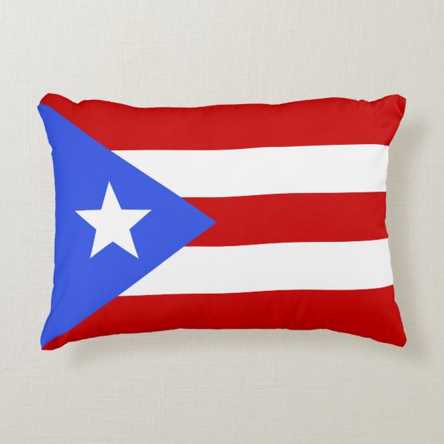 Cojín Decorativo Bandera de Puerto Rico (Anverso)