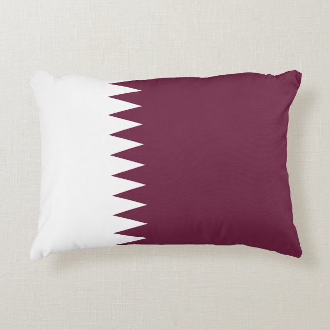 Cojín Decorativo Bandera de Qatar (Anverso)