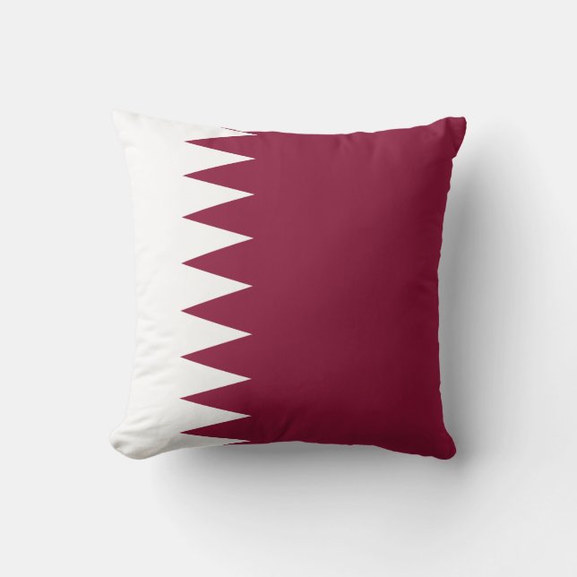 Cojín Decorativo Bandera de Qatar (Anverso)