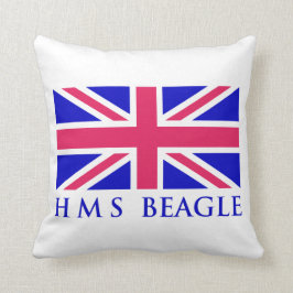 Cojín Decorativo Bandera de Reino Unido del beagle del HMS
